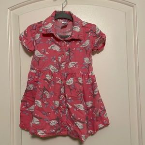 Button up bird dress